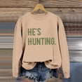 thumbnail image 6 of UJNDER Women's Crewneck Sweatshirt Print Pullover Long Sleeve Casual Fashion Khaki XL, 6 of 6