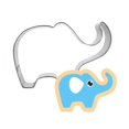 thumbnail image 4 of Molde cortador de galletas de acero inoxidable, molde de prensa de galletas de bromelia de azúcar enrollado, Animal grande y lindo, elefante tonto, 4 of 5