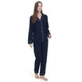 thumbnail image 3 of Indefini Womens Pajamas Set Long Sleeve Sleepwear Button Down Nightwear Soft Cotton Pajamas Lounge Sets, Size S-XL, 3 of 6