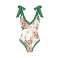 thumbnail image 2 of IDOPIP Women's One Piece Swimsuit with Beach Cover Up Wrap Skirt Floral Sexy Bikini Sets Bathing Suit, 2 of 5