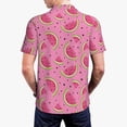 thumbnail image 5 of Rocae Watermelon for Men's Short Sleeve Polo Shirt, Quick Drying Performance Moisture Wicking Sports Men's Golf Shirt 3X-Large, 5 of 9