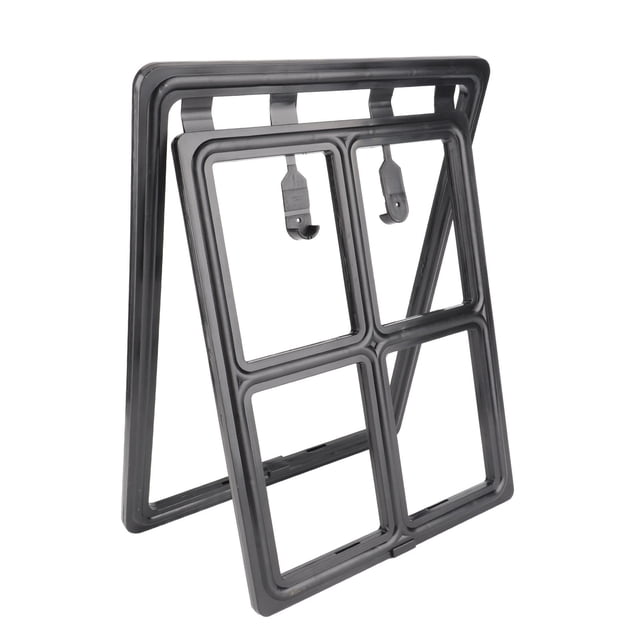 Puerta Mosquitera Para Mascotas, Puerta Mosquitera Profesional Para Perros, Negra, Con Cerradura, Compacta, Resistente A Mordeduras Para Ventana Para Cerdos Domésticos