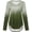 Green, variant on Women's Tie Dye Print Shirts Casual Long Sleeve T-Shirt Tops Dressy V Neck Loose Curve Hem Blouse Fall Trendy Top