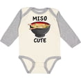 thumbnail image 3 of Inktastic Miso Cute with Miso Soup Boys or Girls Long Sleeve Baby Bodysuit, 3 of 5
