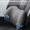 thumbnail image 3 of Soumake Car Lumbar & Neck Pillow Kit, Memory Foam Cushion for Neck & Back Pain Relief, Adjustable Strap for Travel, 3 of 8