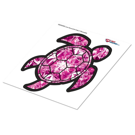 Red Hound Auto Alexandrite Pink Sea Turtle Birthstone Removable Wall Decal June Print Peel and Stick Large 2 Feet Tall Gem Sticker