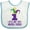 White and Blue, variant on Inktastic 1st Mardi Gras Jester Hat Childs Party Boys or Girls Baby Bib