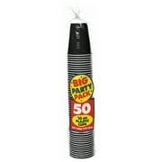Black Big Party 16 oz. Plastic Cups (50 Count)