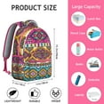 thumbnail image 6 of "Boho Chic Work & School Backpack – Stylish Vintage Print, 17 Inch Laptop Sleeve, Heavy Duty Oxford Fabric", 6 of 6