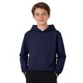 thumbnail image 3 of LIJCC Boys Girls Kids Hoodie Solid Color Sweatshirt Long Sleeve Soft Hooded Sweatshirts Baggy Preppy Pullover Top(Navy,13-14 Years), 3 of 9