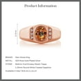 thumbnail image 6 of Gem Stone King 1.56 Ct Ecstasy Mystic Topaz White Created Sapphire 18K Rose Gold Plated Silver Men's Ring, 6 of 6