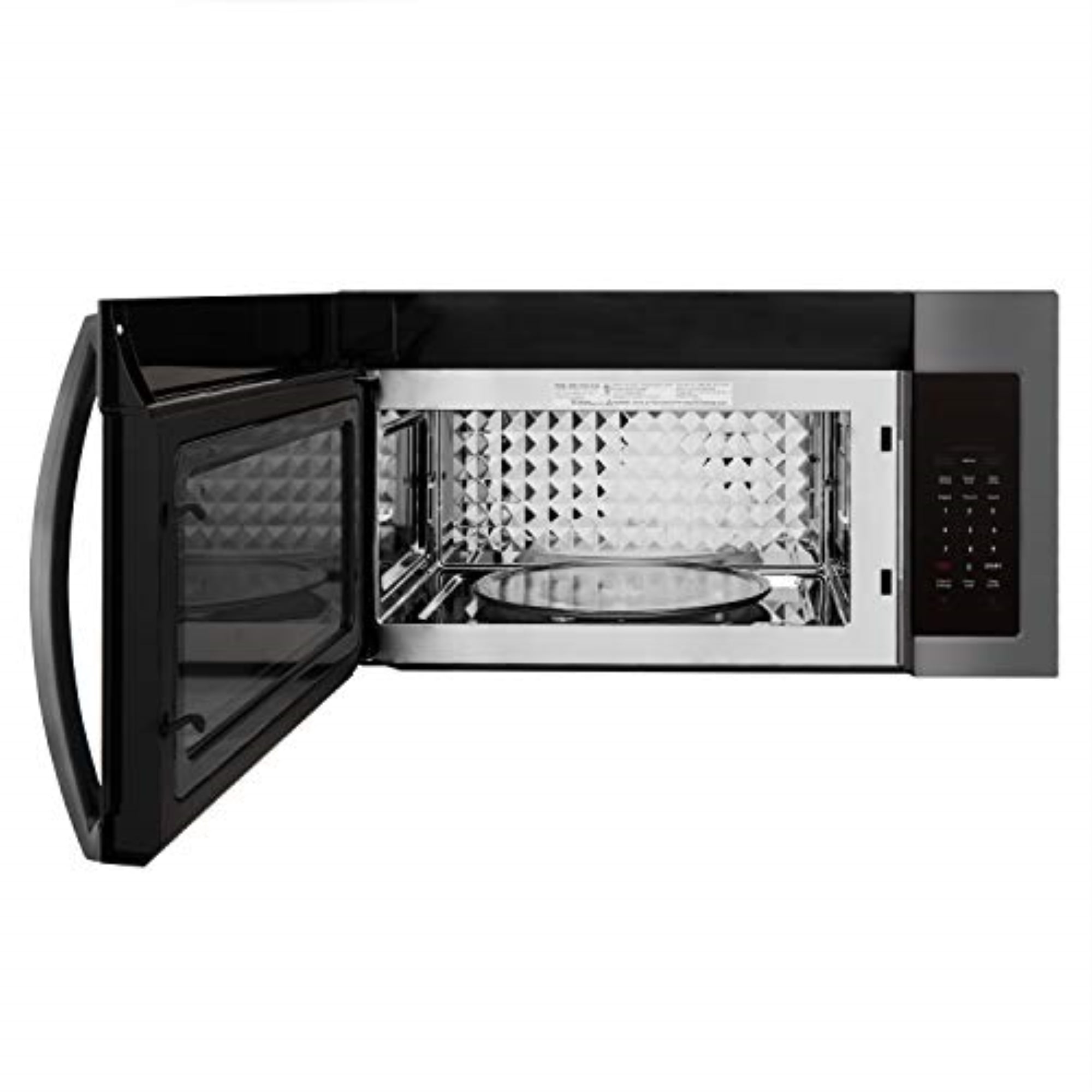 ZLINE 30 in. OTR/Over-the-Range Microwave in Black Stainless Steel with Modern Handle (MWO-OTR-30-BS)