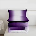 thumbnail image 5 of meiyoeat purple White Gradient Full Size Comforter Sets,Modern Minimalist Geometric Lines Bedding Comforter Set,Reversible,3pcs,1 Comforter and 2 Pillowcases, 5 of 7