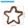 thumbnail image 2 of Uxcell Star Rattan Wreath, 2Pcs 15CM Christmas Natural Vine Branch Wreath Garland Floral Ring Hoop, Brown, 2 of 7