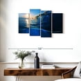 thumbnail image 3 of Elephant Stock Blue Ocean Wave Wall Art - Horizontal Multi Panel Canvas - Living Room Wall Decor - Beach Multi Panel - Blue And Yellow Decor - 36" x 22", 3 of 8