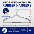 Lifemaster Durable NonSlip Clothes Hangers Premium Set of 80 Sturdy Gray Plastic with Smooth