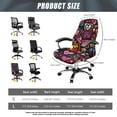 thumbnail image 6 of FKELYI Office Chair Cover Stretch Fabric Computer Chair Slipcover Washable Anti-Dust Rotating Chair Protector for Boss Chair Love Heart Graffiti Print Home Decor, Small, 6 of 6