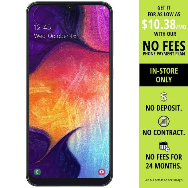 Straight Talk SAMSUNG Galaxy A50, 64GB Black Prepaid Smartphone