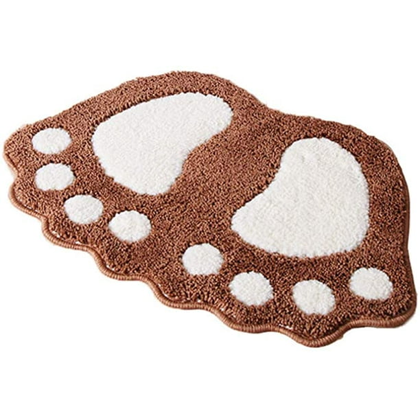 3d Soft Foot Feet Memory Foam Bath Mat Microfiber Soft Shag Super Water Absorbent Non Slip Rubber Bathroom Rug Red 40 X 60 Cm Walmart Com Walmart Com