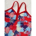thumbnail image 4 of MSemis Little Girls' Summer Tankini Swimsuit 3 Piece Rash Guard Set Red 4, 4 of 6