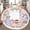 Color 3, variant on Washable Non Slip 3ft Round Rug, Cute Pastel Ribbon Bow Floral Accents White Circle Area Rugs with Tassels Carpet for Nursery Bedroom Living Room Playroom Tent rug Tent Castle