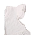thumbnail image 3 of Canrulo Toddler Baby Girls Fly Sleeve Dress Kids Summer Clothes Tutu Dresses with Pockets Princess Casual Outfits White 4-5 Years, 3 of 6