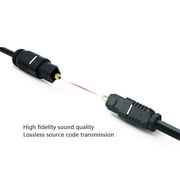 Optical Fiber Digital Audio Cable Shock Absorption Digital Absorption Digital Audio Wire TV Theater Sound Bar Cord, 5M