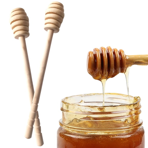 TFixol Barre de Mélange pour Miel de Haute Qualité Poignée de Mélange Pot Cuillère Pratique 1 Pce Trempette en Bois Miel Bâton Long Fournitures Miel Outils de Cuisine