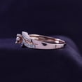 thumbnail image 3 of AFFY Swirl Bypass Ring for Women, 0.20CT Round Natural Diamond 14K Rose Gold over Silver-10.5, 3 of 5