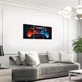 thumbnail image 3 of Manfei Neon Red Blue Gamepad Canvas Wall Art for Living Room, Video Game Wall Hanging Decor for Bedroom, Geometry Honeycomb Wall Decor for Bathroom, Luxury Bedroom Decorative, 3 of 6