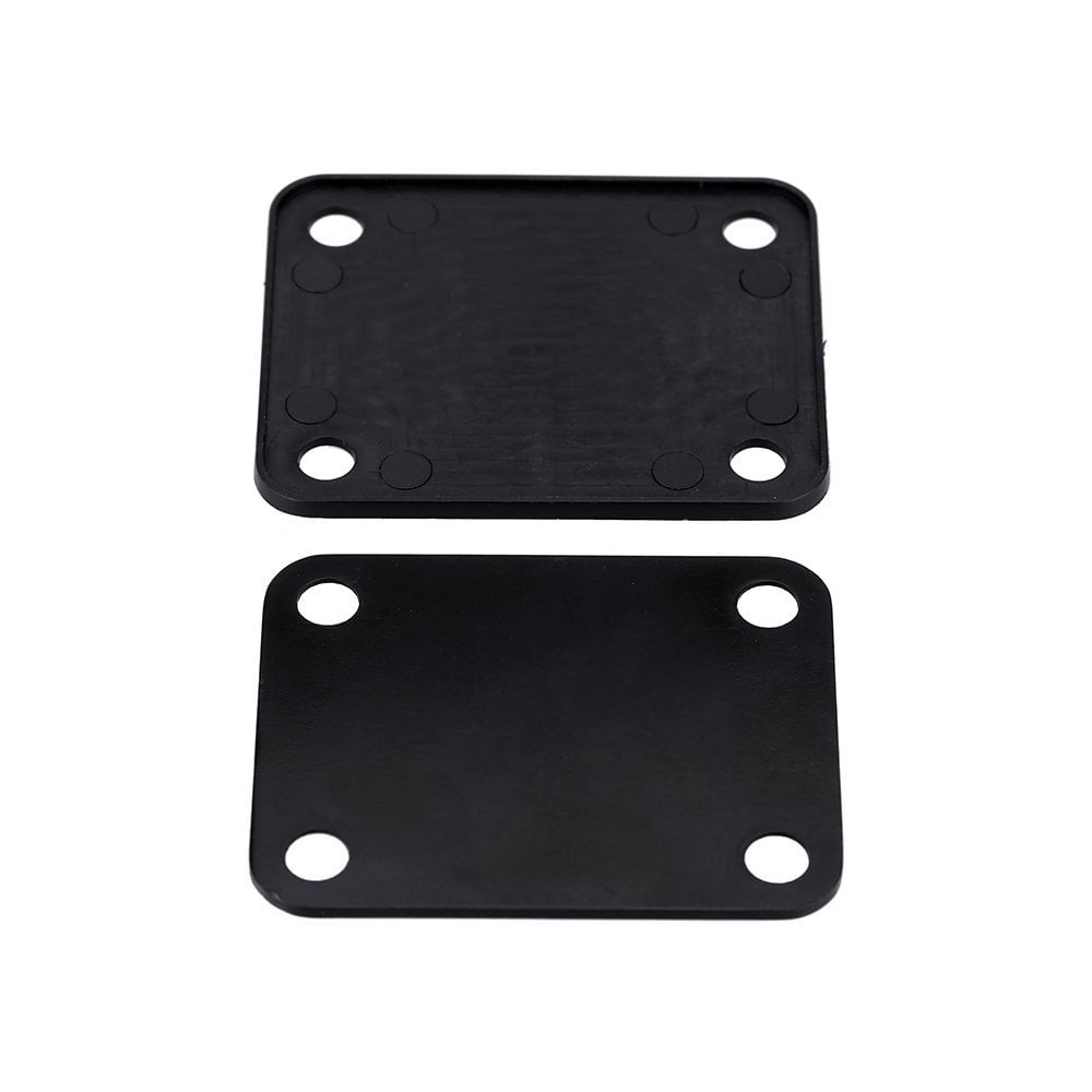 Black Chrome Plated Guitar Neck Plate with 4 Screws for Electric Fender Strat Tele