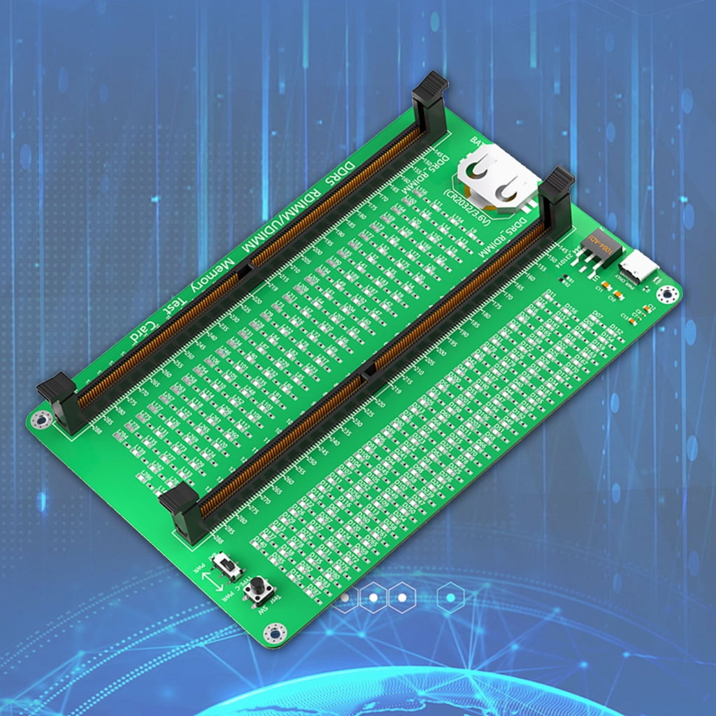 JZROCKER Memory Tester Memory Diagnostic Analyzers Desktop DDR5 RDIMM/UDIMM Tester Card Board for Desktop Servers Computers