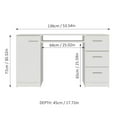 thumbnail image 3 of Madesa  Computer Desk 53 Inch with 3 Drawers 1 Door and 1 Storage Shelf Ergonomic Wooden Home Office Gaming Writing Workstation Study Furniture - White, 3 of 5
