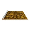 thumbnail image 2 of Ahgly Company Machine Washable Indoor Square Oriental Yellow Traditional Area Rugs, 3' Square, 2 of 4