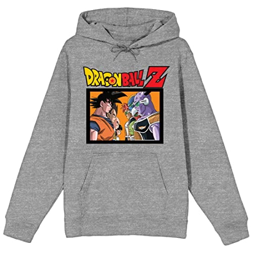 DRAGON BALL×XLARGE 17号 HOODED SWEAT Dragon Ball Z Goku Adult Hooded Sweatshirt, Gray Heather Long
