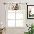 thumbnail image 2 of Vintage Christmas Tree Valances for Windows Food Reindeer Gift Linen Winter Rod Pocket Curtain Valance Window Treatment Short Curtains for Kitchen Living Room, 60"x18", 2 of 5
