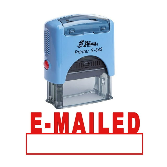 Printtoo E-MAILED Self Inking Rubber Stamp Custom Shiny Office Stationery Stamp