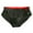 Black, variant on zeranth Men Briefs Mid Waist Elastic Soft Breathable Anti-septic U Convex Striped Solid Color Casual Men Underpants Underwear