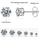 thumbnail image 2 of Juego de 6 pares de aretes de acero inoxidable 316L con circonita cúbica transparente para mujeres y hombres de 3 a 8 mm, 2 of 5
