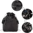 thumbnail image 4 of LinYooLi Women Small Mermaid Sequins Drawstring Bucket Bag Chain Crossbody Shoulder Bag Top-handle Bag, 4 of 7