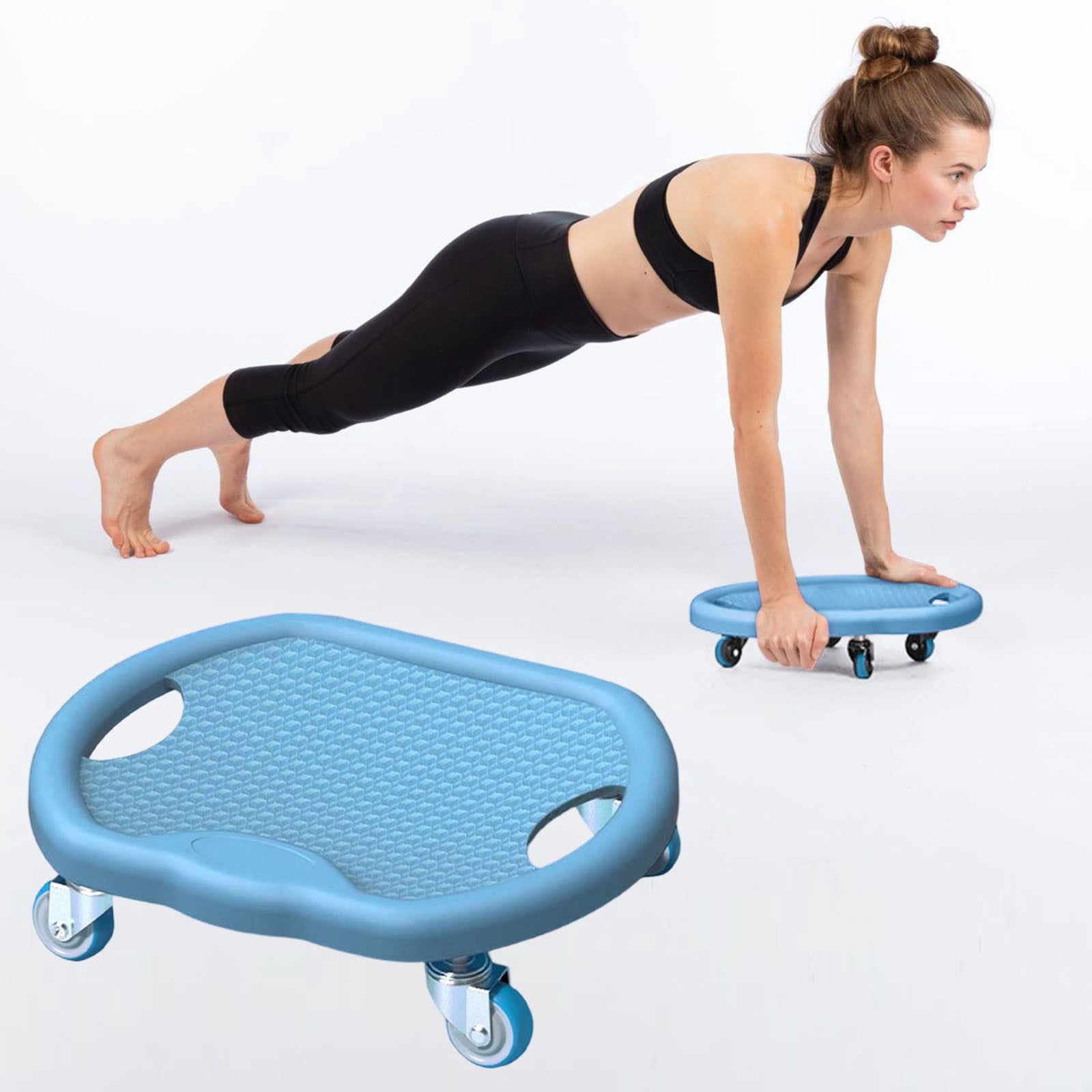 Gliding Disc Abdominal Wheel, Gaqring Multi-Directional 360° Core Slider, Non-Slip Knee Pads Portable Fitness Equipment for Women Home Workout Abs Back