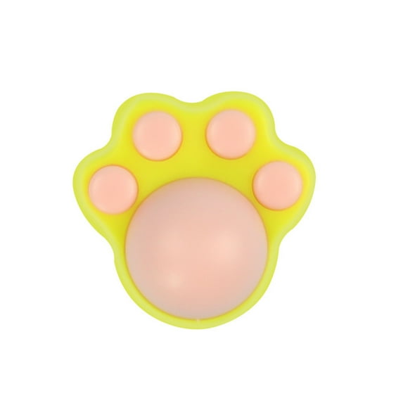 Mightlink Cat Licking Toy Dust Cover Easy to Paste Claw Shape Natural Materials Clear Stomach Arouse Happy Mood Freshen Breath Catnip Wall Ball Cat Toy for Floor