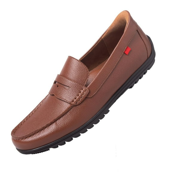 Marc Joseph New York Men's John Street Hands Free Technology Loafer, Cognac, 9.5