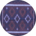 thumbnail image 1 of Ahgly Company Machine Washable Indoor Round Oriental Blue Traditional Area Rugs, 6' Round, 1 of 4