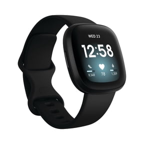 Restored Fitbit Versa 3 Fitness Smartwatch (WiFi) Black Aluminum (Refurbished)