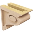thumbnail image 5 of 3"W x 6"D x 6"H Classic Scroll Rough Cedar Woodgrain TimberThane Corbel, Primed Tan, 5 of 6
