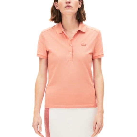 LACOSTE Women's Short Sleeve Slim Fit Stretch Pique Polo