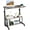 Grey, variant on BoldGear Height Adjustable Standing Desk with Power Outlets, 31.5 x 15.75 x 26.4-41.5 Inches, Modern Vintage Style, Walnut Finish, Perfect for Office, Working, Writing