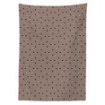 thumbnail image 3 of Ambesonne Brown and Cream Tablecloth Rectangular Table Cover, Curved Lines Mosaic, 52"x70", Brown and Cream, 3 of 4