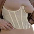 thumbnail image 1 of Gaines pour Femmes Couleur Unie Tube Top Taille Resserre-Corps, 1 of 5